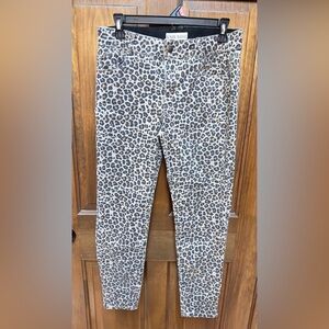 Knox Rose Leopard Print Skinny Jeans - Taupe and Black